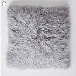 Used Mongolian lamb pillow cover from West Elm